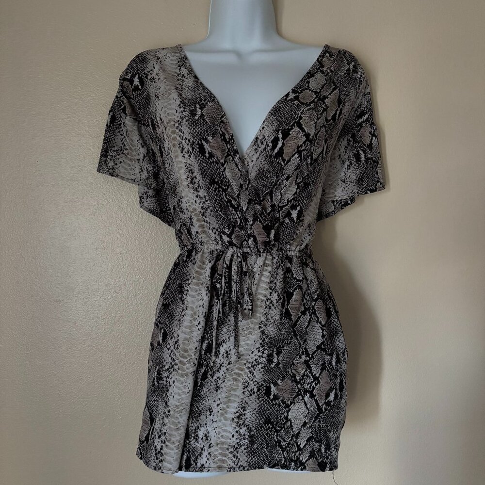 eeSome Snake Print Short Jumpsuit